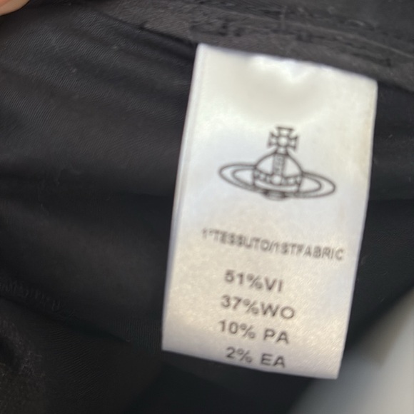 Vivienne Westwood Anglomania Twisted Trousers in Black Wool Blend Italian 40 - Picture 7 of 11